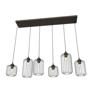 Lampada a sospensione Vander in acciaio nero opaco