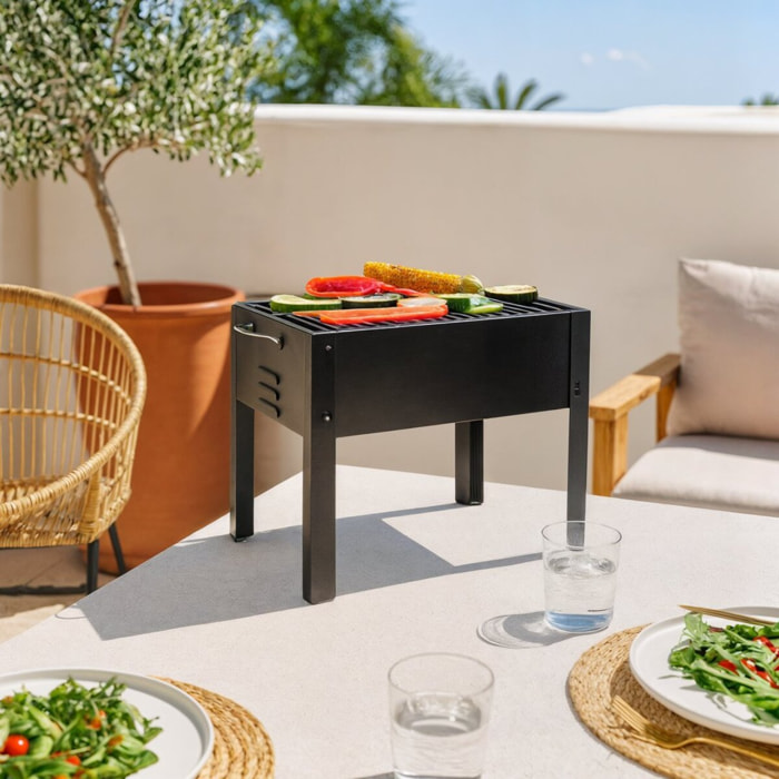 Barbacoa Con Parrilla Negro 35x24x35 Cm