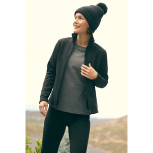 Maglietta termica in pile con stile sportivo color antracite