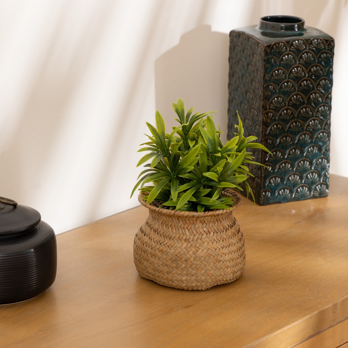 Plante artificielle en pot "Jiling" en roseau H20cm