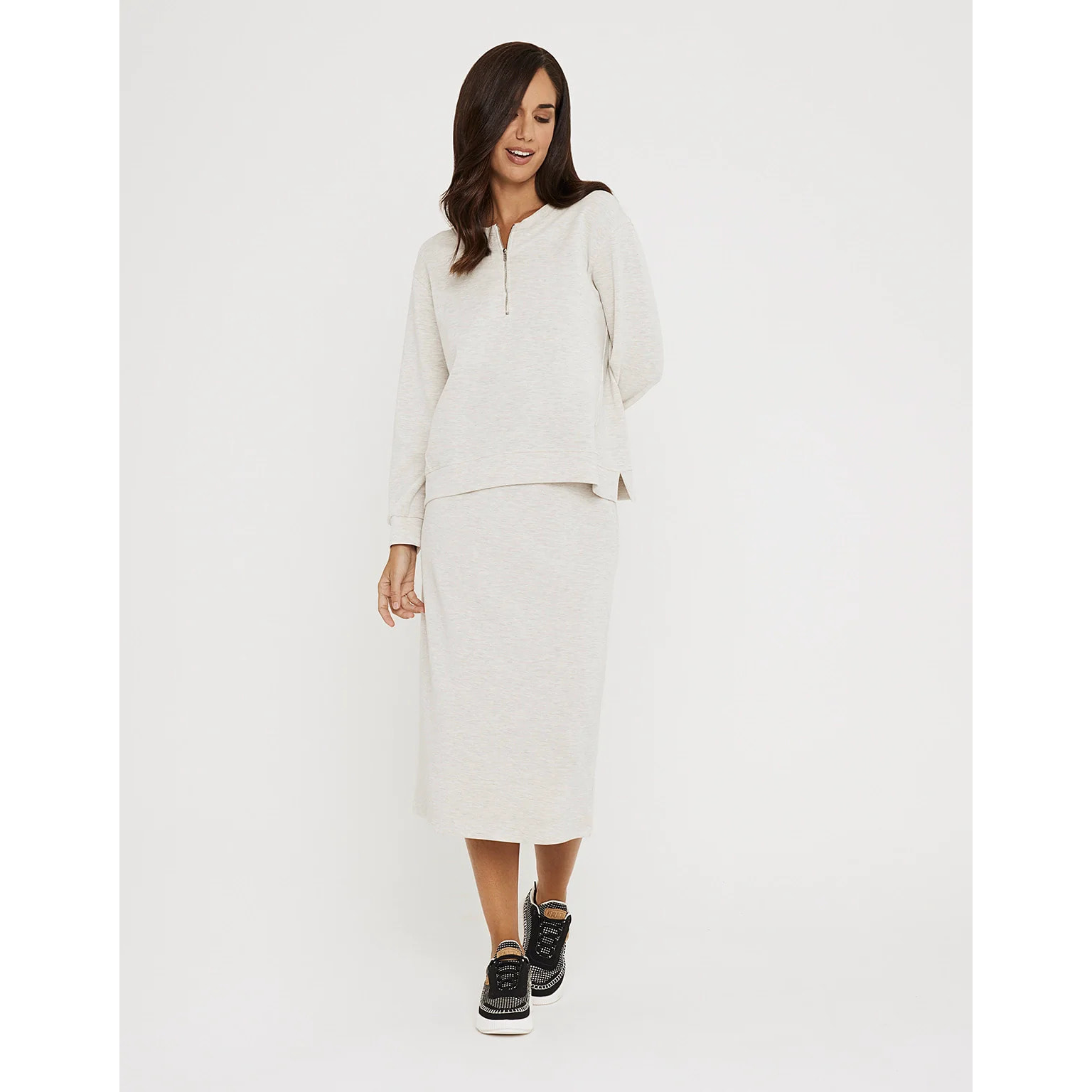Falda Midi Gris - Rovium
