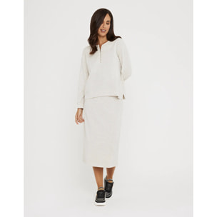 Falda Midi Gris - Rovium