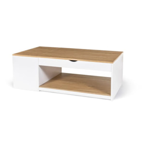 Table basse relevable + coffre Elina