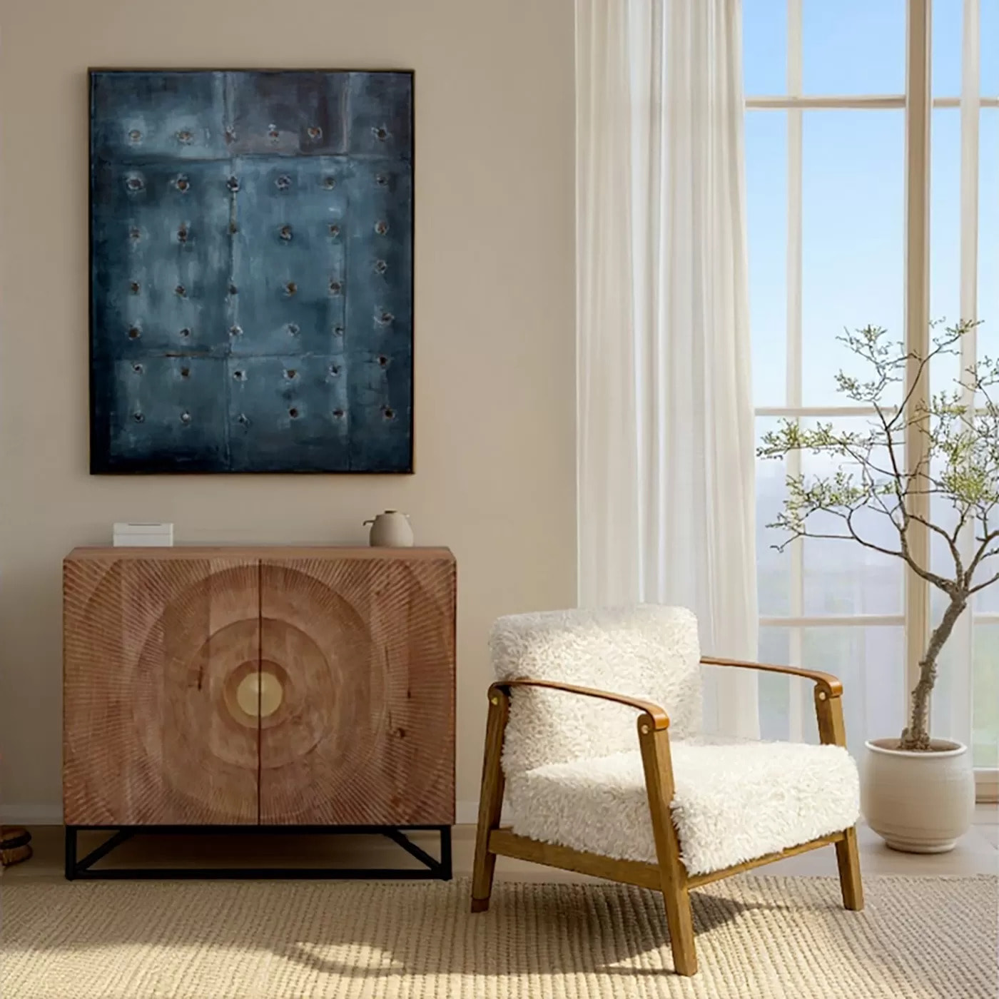 Fauteuil Simon crème Kare Design