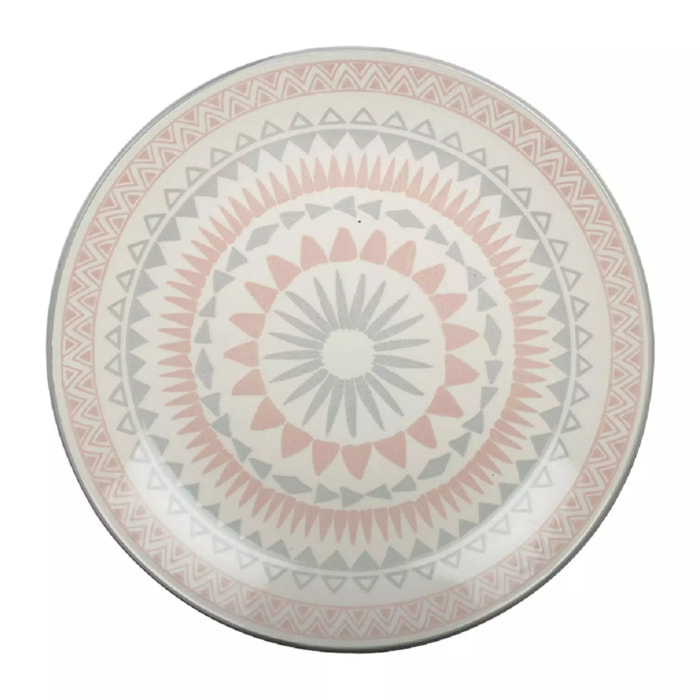 Lot de 6 ASSIETTE PLATE ROSE - COACHELLA