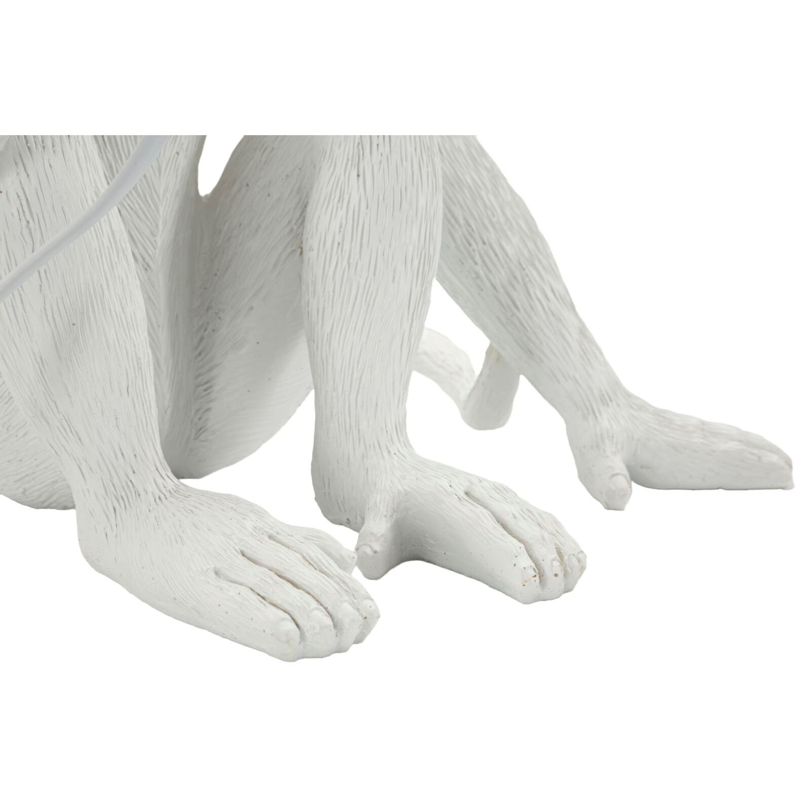 LAMPADA DA TAVOLO MONKEY SEDUTA BIANCA CM 33X33X32