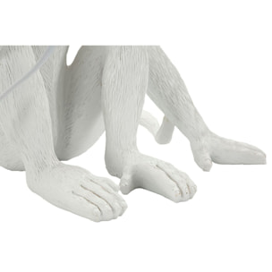 LAMPADA DA TAVOLO MONKEY SEDUTA BIANCA CM 33X33X32