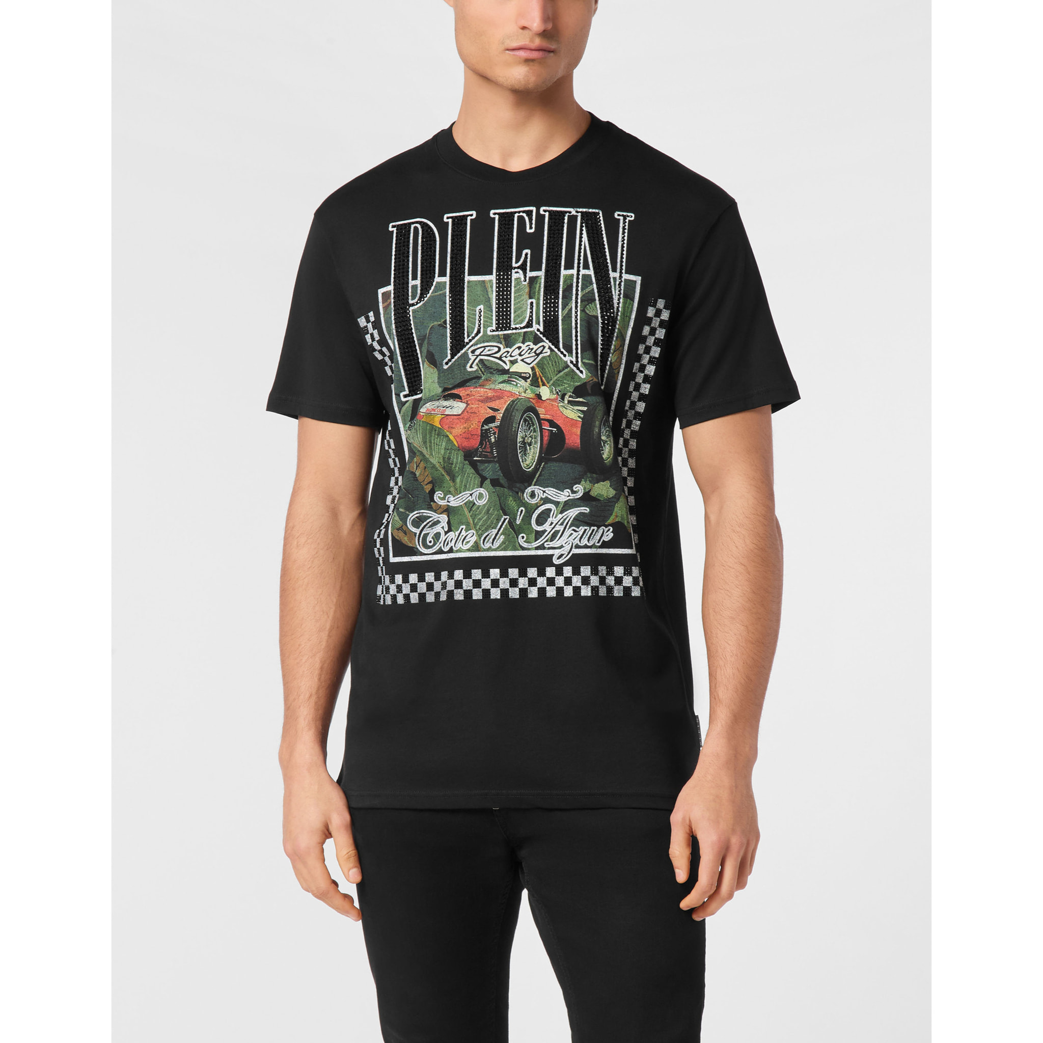 PHILIPP PLEIN Camiseta de cuello redondo RACING