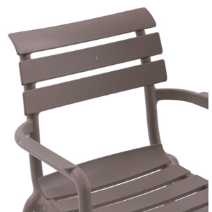 Set 2 poltrone in polipropilene colore tortora