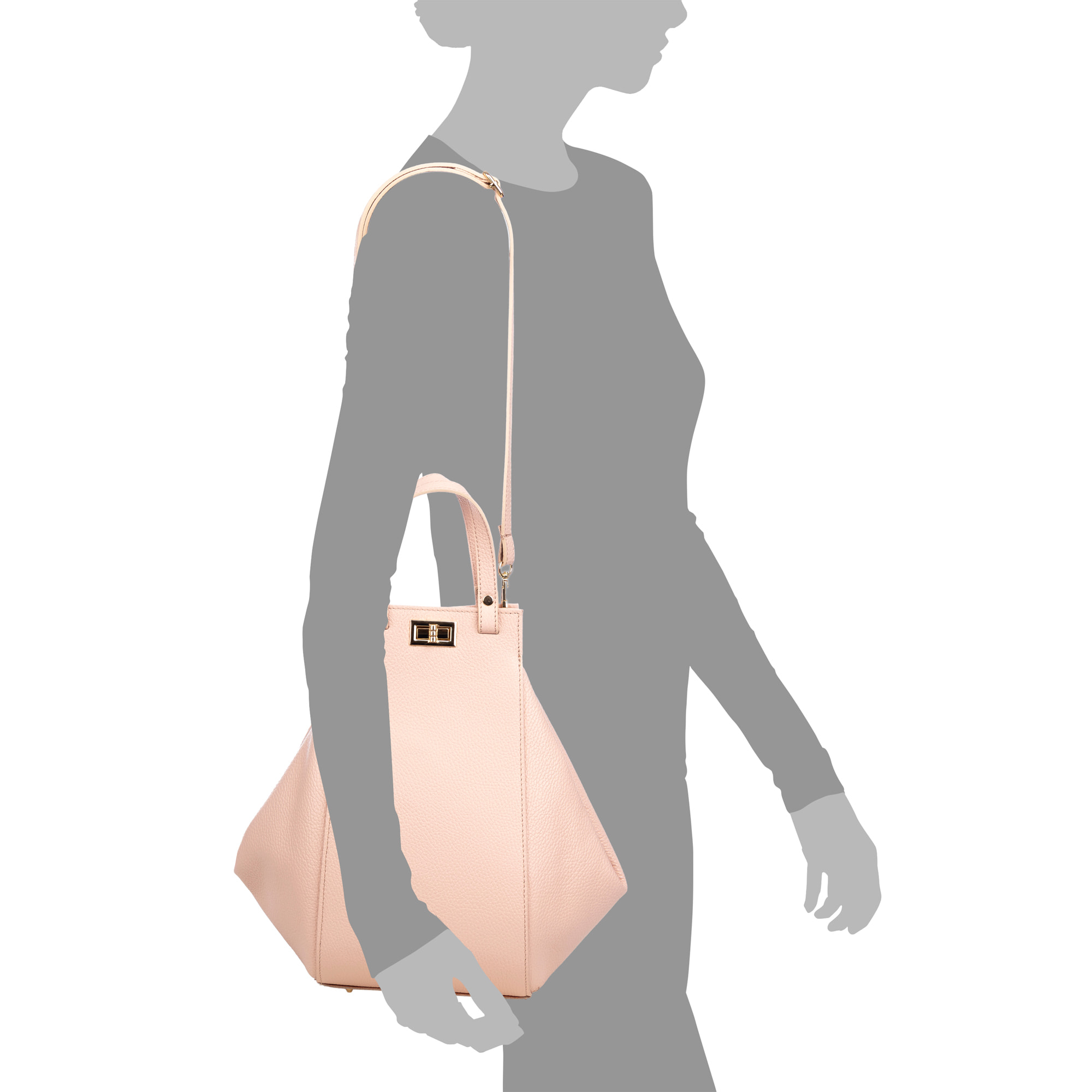 Giusta Borsa a spalla Donna. Pelle autentica Dollaro.