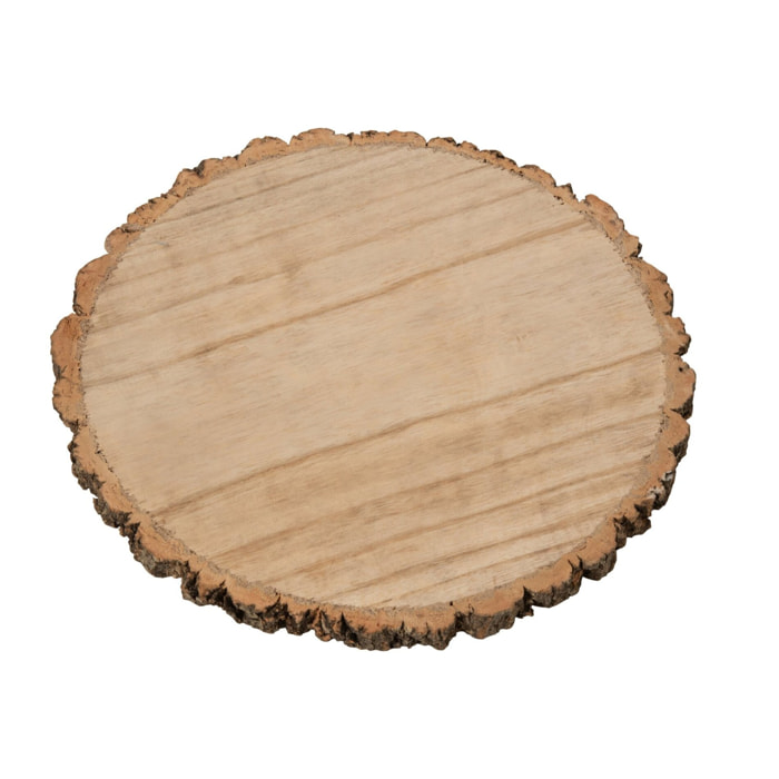 J-Line Rondelle ronde - bois de paulownia - naturel - large - 3 pcs