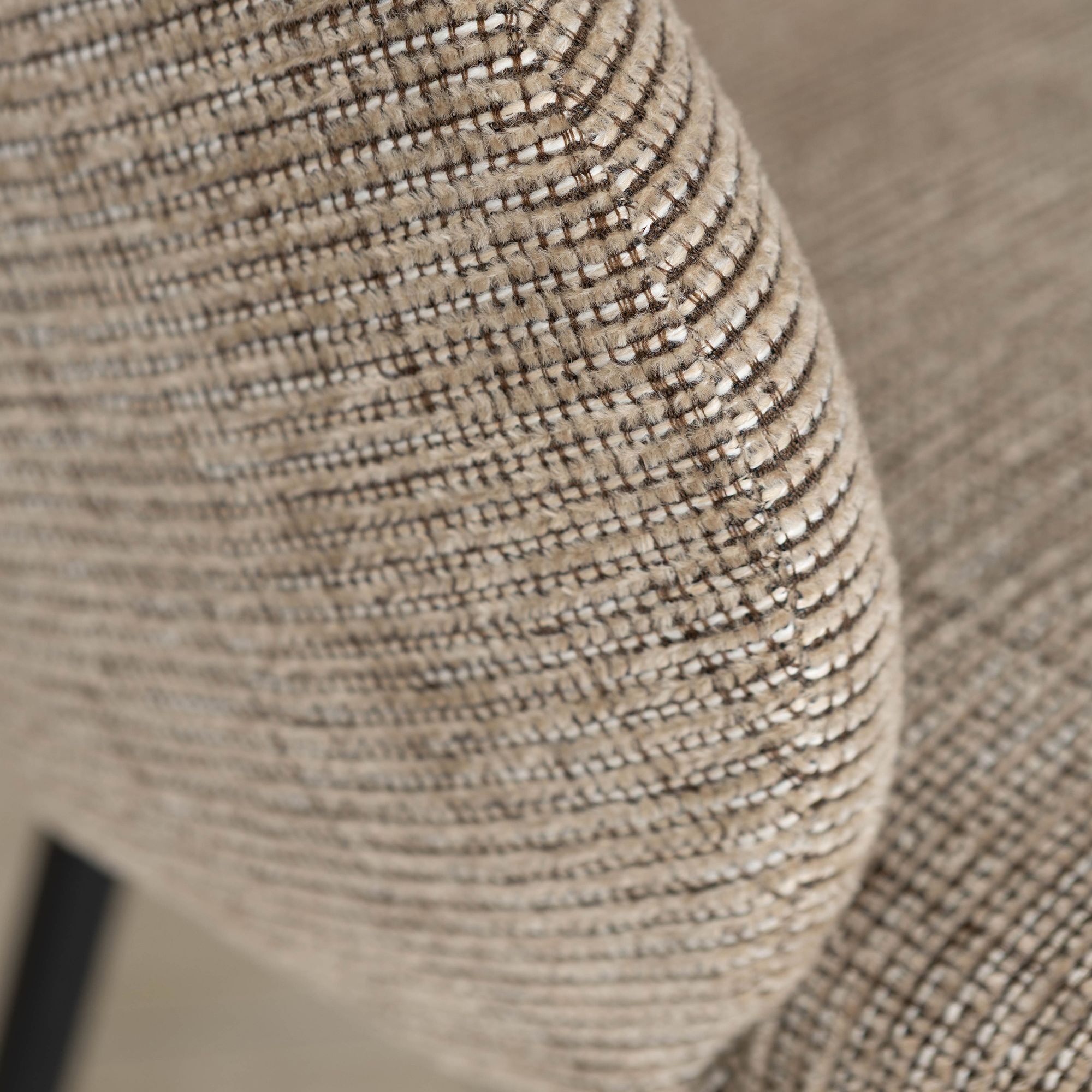 Ensemble table ovale extensible et 6 fauteuils en tweed SIERRA