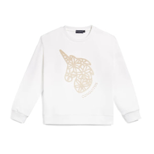Sudadera de Unicornio con Acabado Dorado