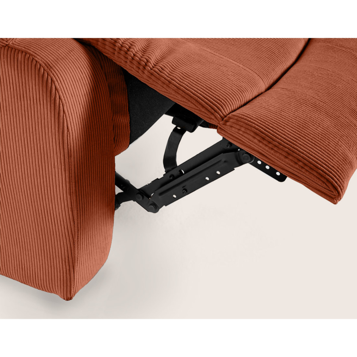 Armand - fauteuil relax électrique en velours côtelé - Terracotta