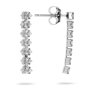 Orecchini Pendenti Tennis in Argento 925 con Cubic Zirconia