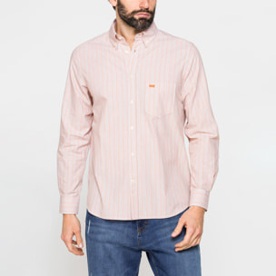 CAMICIA BUTTON-DOWN CON MANICA LUNGA E TASCHINO