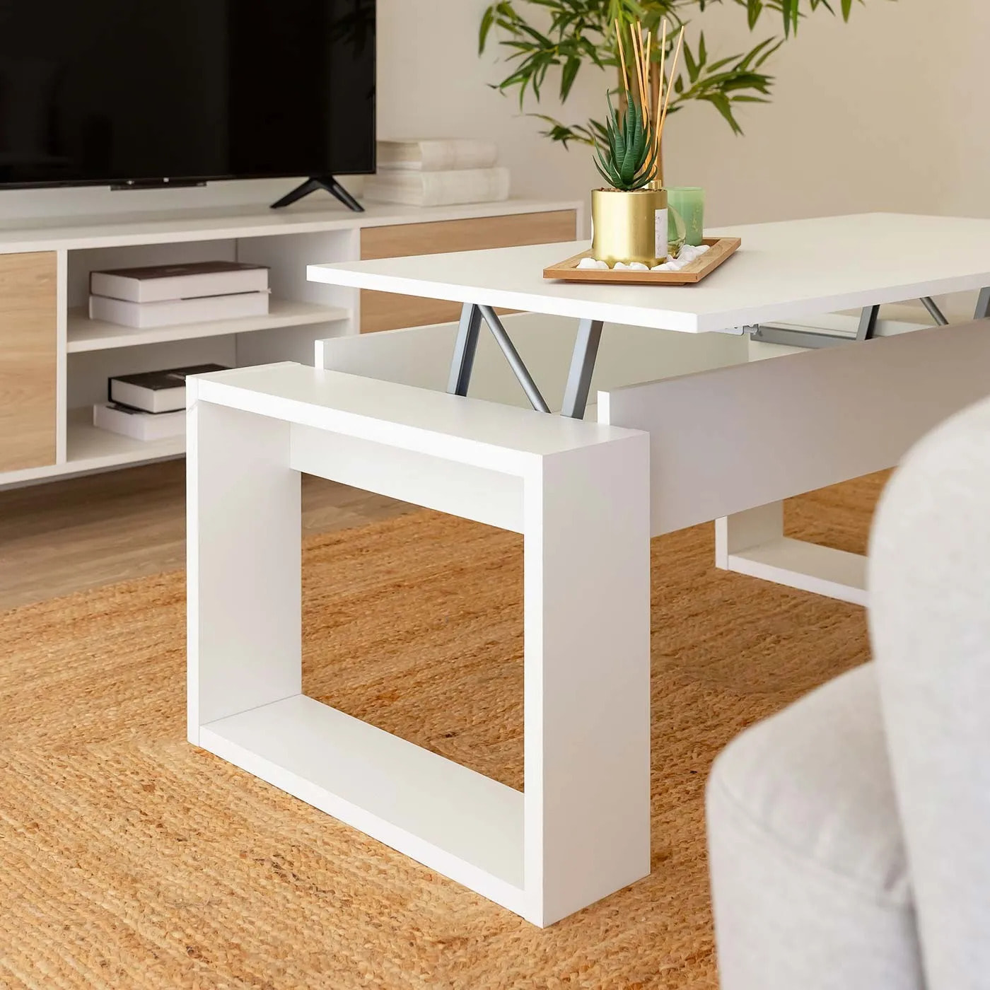 Table basse dubai blanc