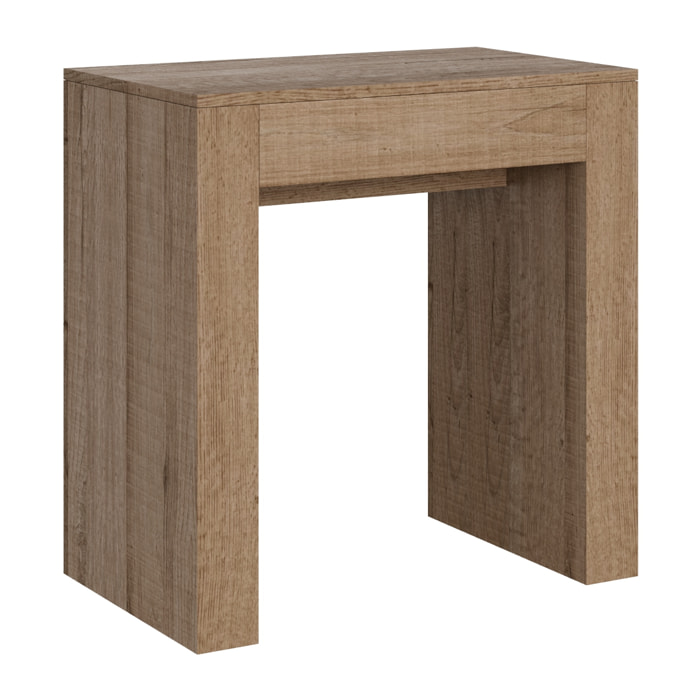 Console extensible 78x47/299 cm Allin Chêne Nature rallonges internes