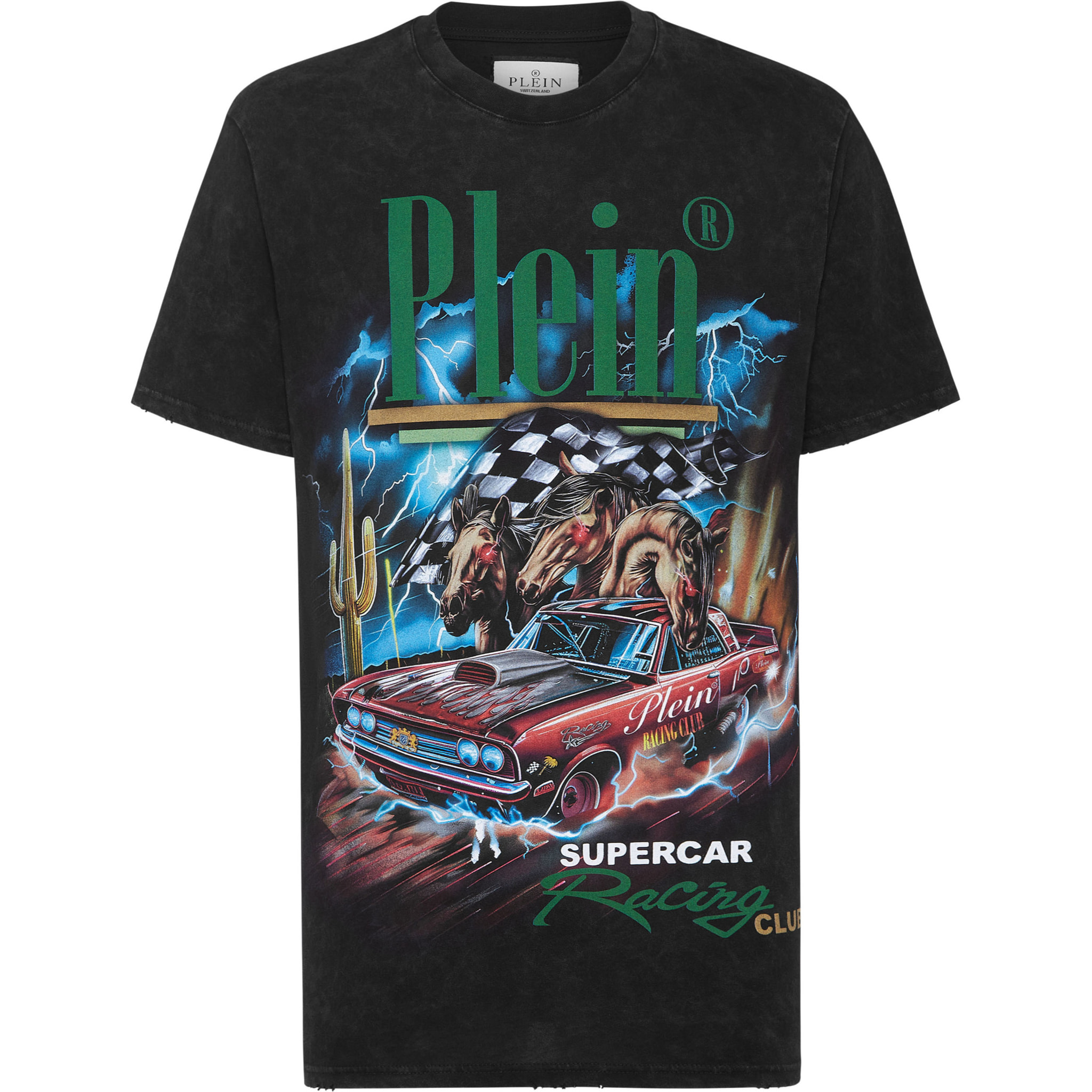 PHILIPP PLEIN T-Shirt Round Neck RACING