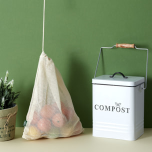 Poubelle De Compostage En Metal 5l