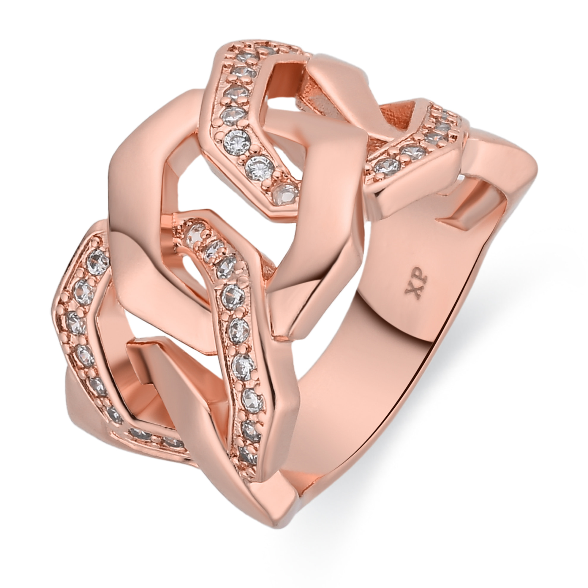 Anillo Isalzun acabado oro rosa 18k