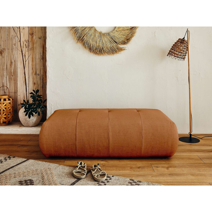 Onyx - pouf modulable - en tissu - Rouille