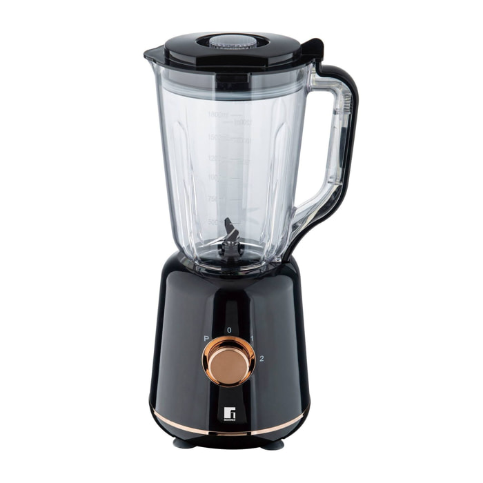 Batidora de vaso 1000W con 2 velocidades y turbo