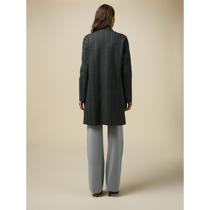 Oltre - Double fabric midi coat - Gris