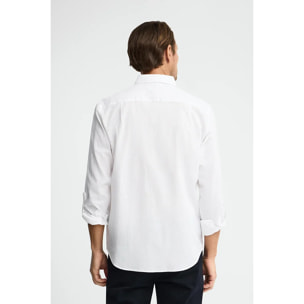 Camisa cotolino blanca de corte regular con logo Rigby Go