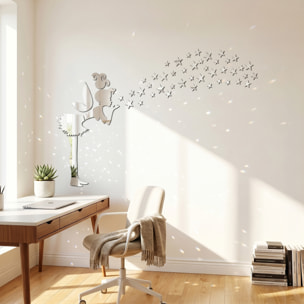 Sticker miroir Fée et 42 étoiles