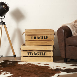 Cagette Gigogne X2 Naturel H28cm