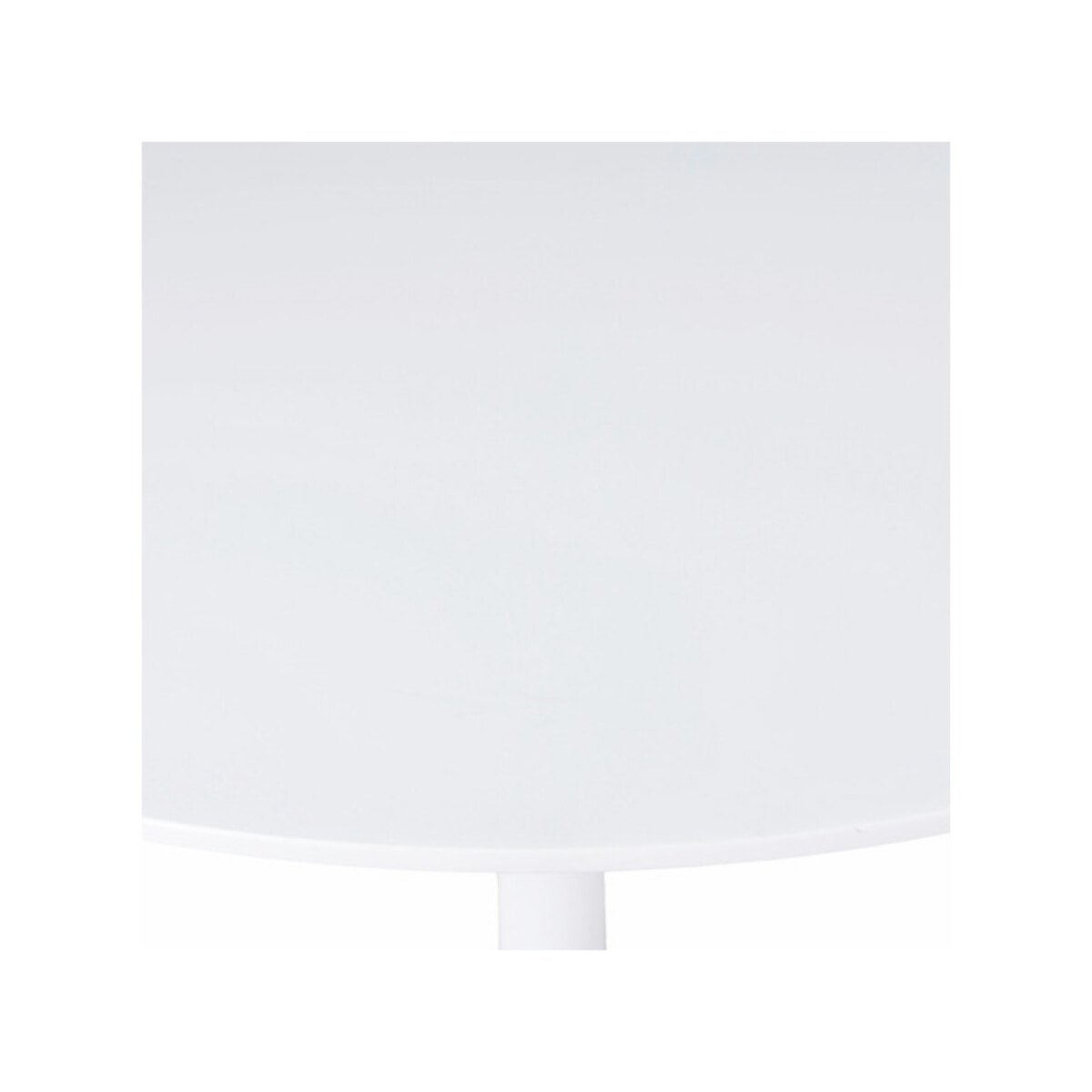 Table de repas ronde 110 cm plateau blanc mat pied métal blanc - FABIO