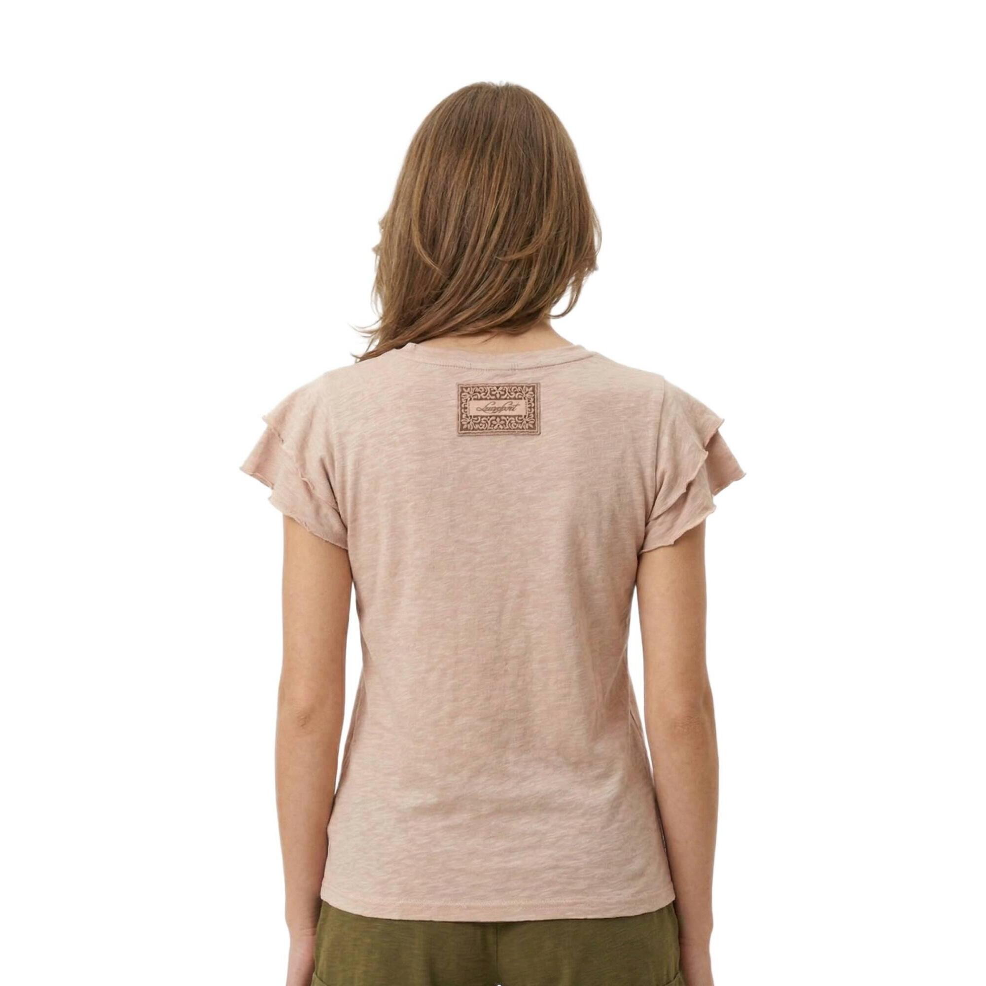 Camiseta de manga corta estilo safari urbano para mujer