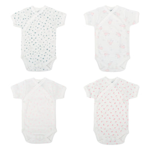 Pack 4 Body Cruzado Manga Corta