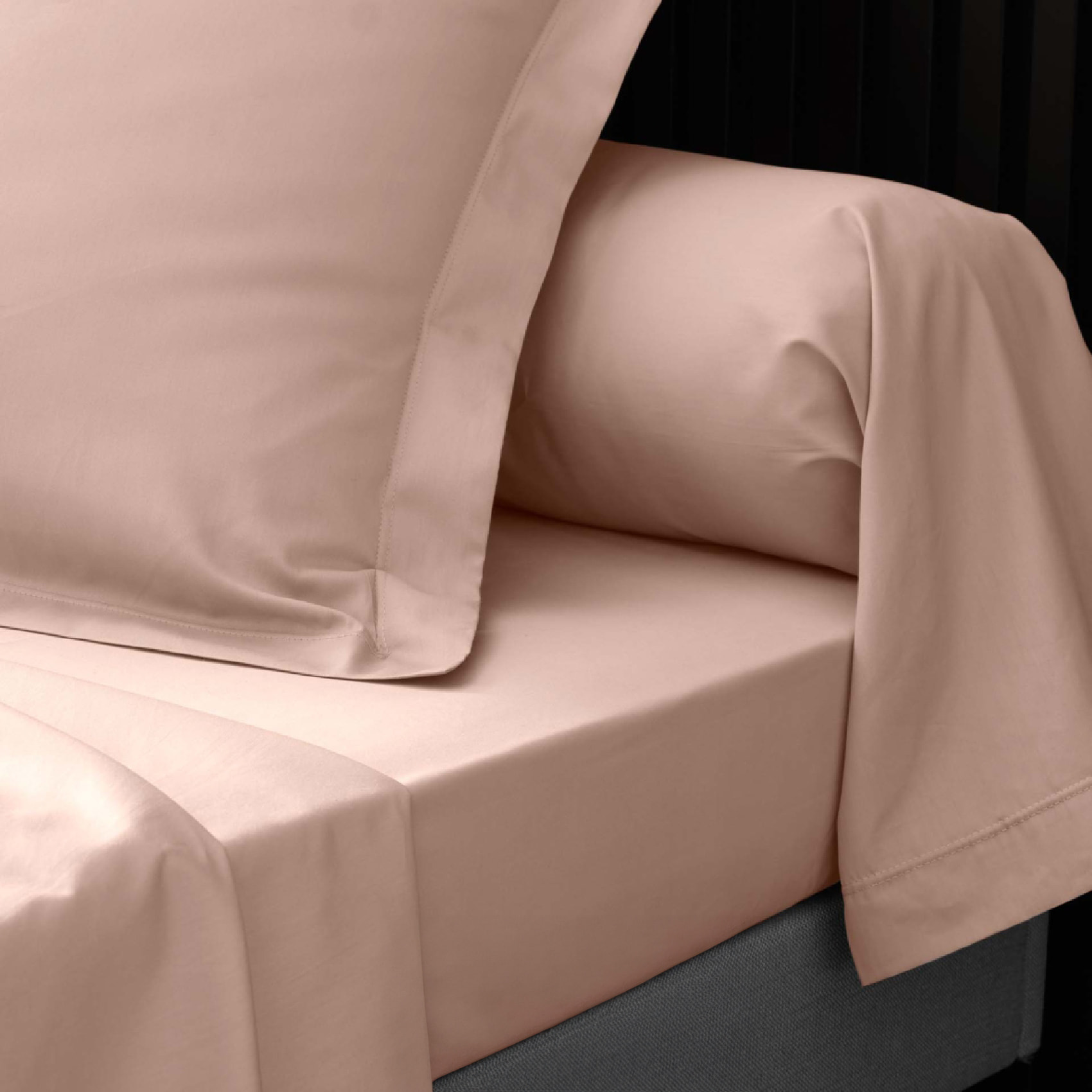 Drap Housse Uni 100% Percale de Coton ORIGINE - Rose