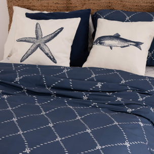 Housse de couette en 100% coton 157 fils Benicàssim Marine