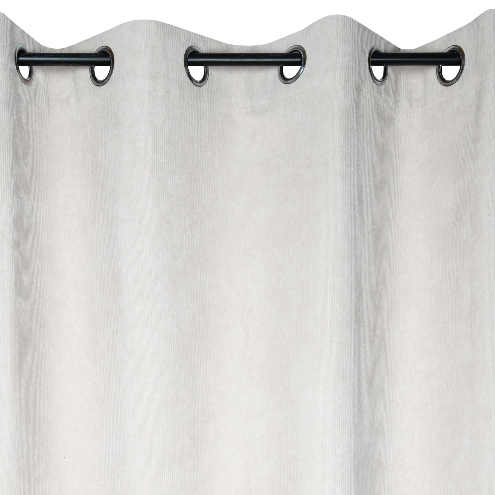 Rideau en velours côtelé - Ecru