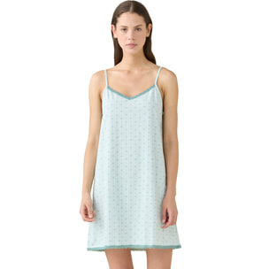 Camicia da notte donna estiva in cotone articolo romantic. Noidinotte