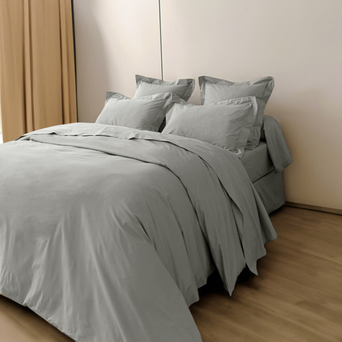 Housse de couette percale de coton peigné "Julian" toutes dimensions Coton Pur