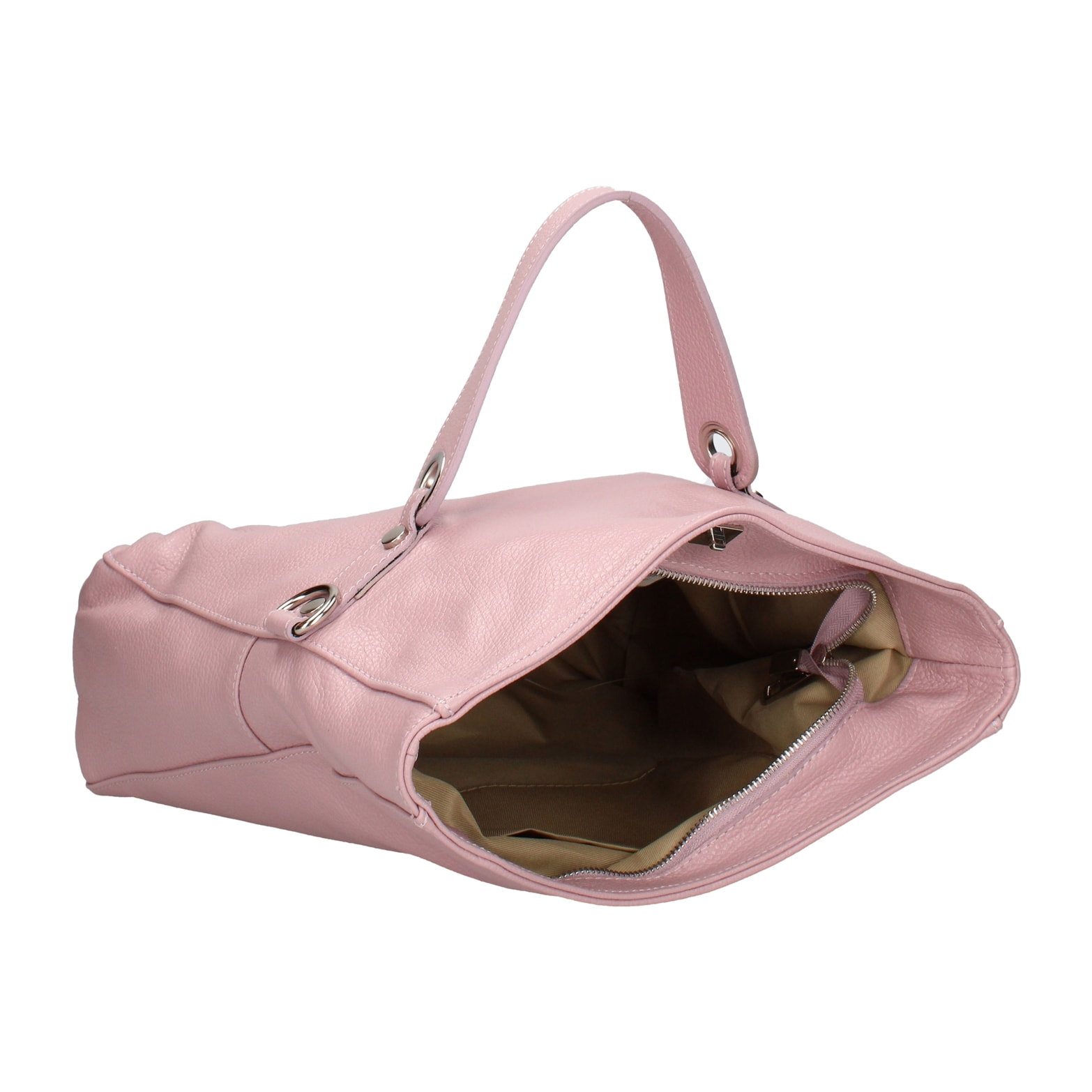 Borsa a spalla convertibile in zaino da donna In Vera pelle Made in Italy 34x21x12 cm