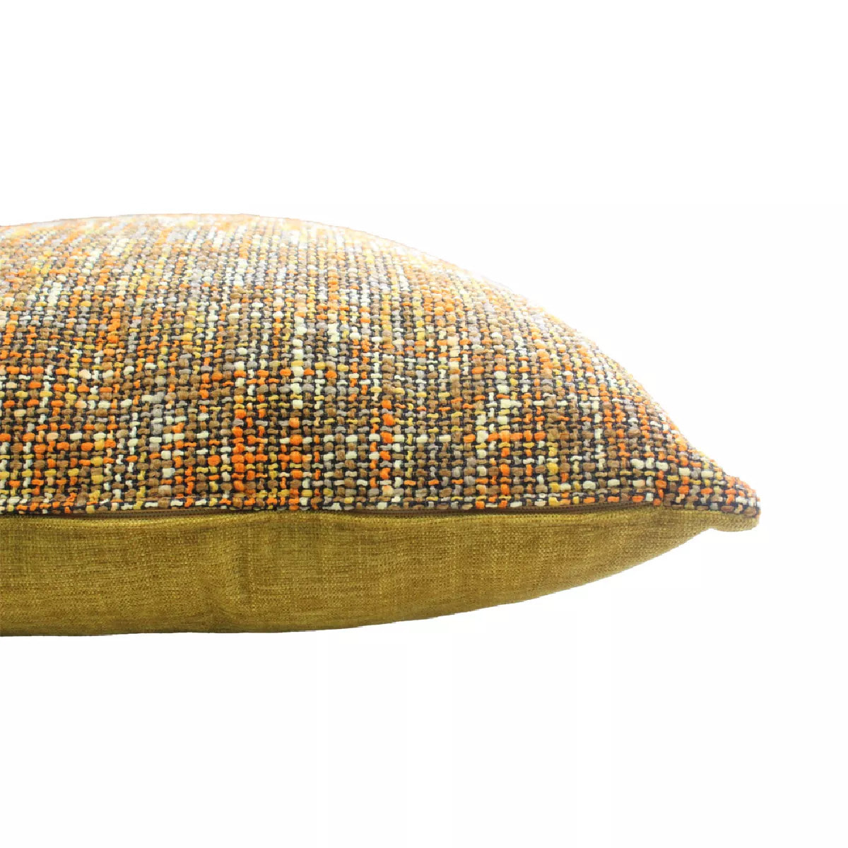 Housse de coussin polyester jeu d'unis orange Tweed orange