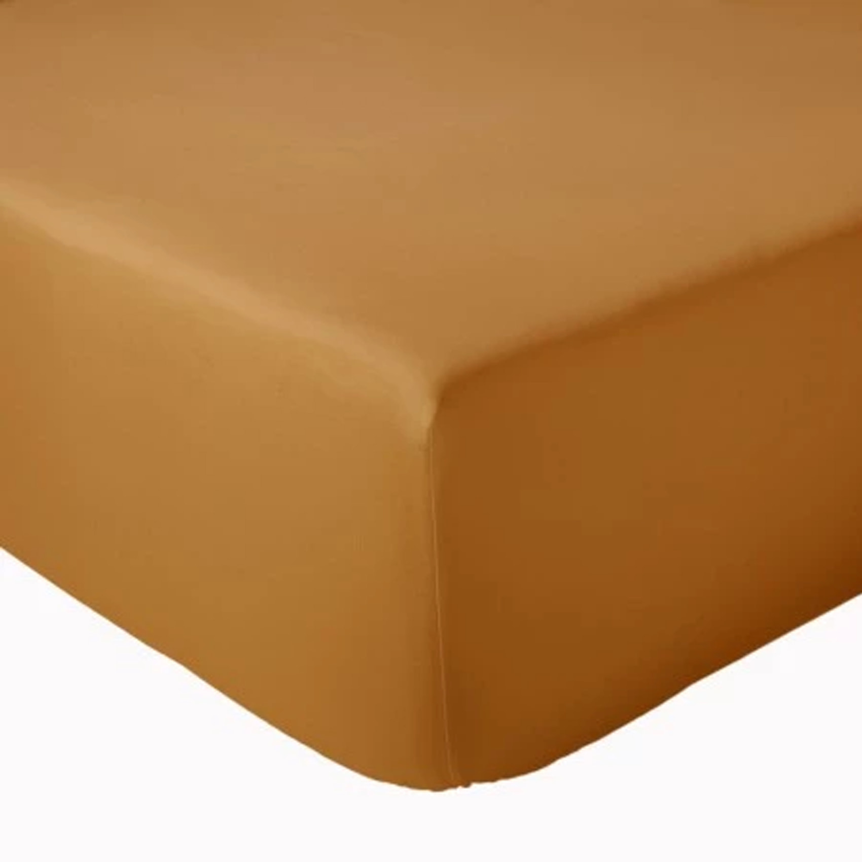 Drap-housse pour lit relevable coton uni bonnet 23 cm - Marron Clair
