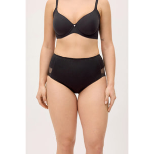 Slip vita alta donna Nero