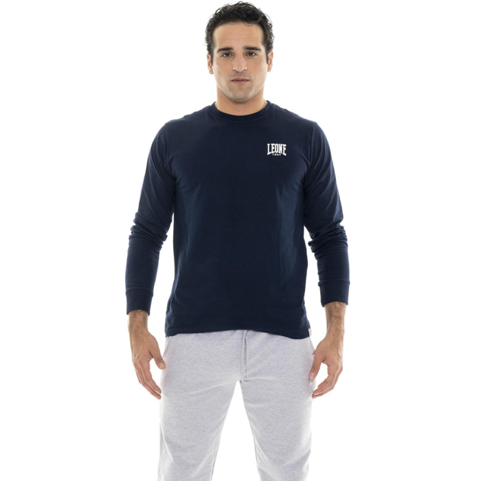 Camiseta de manga larga con pequeño logo "Basic"