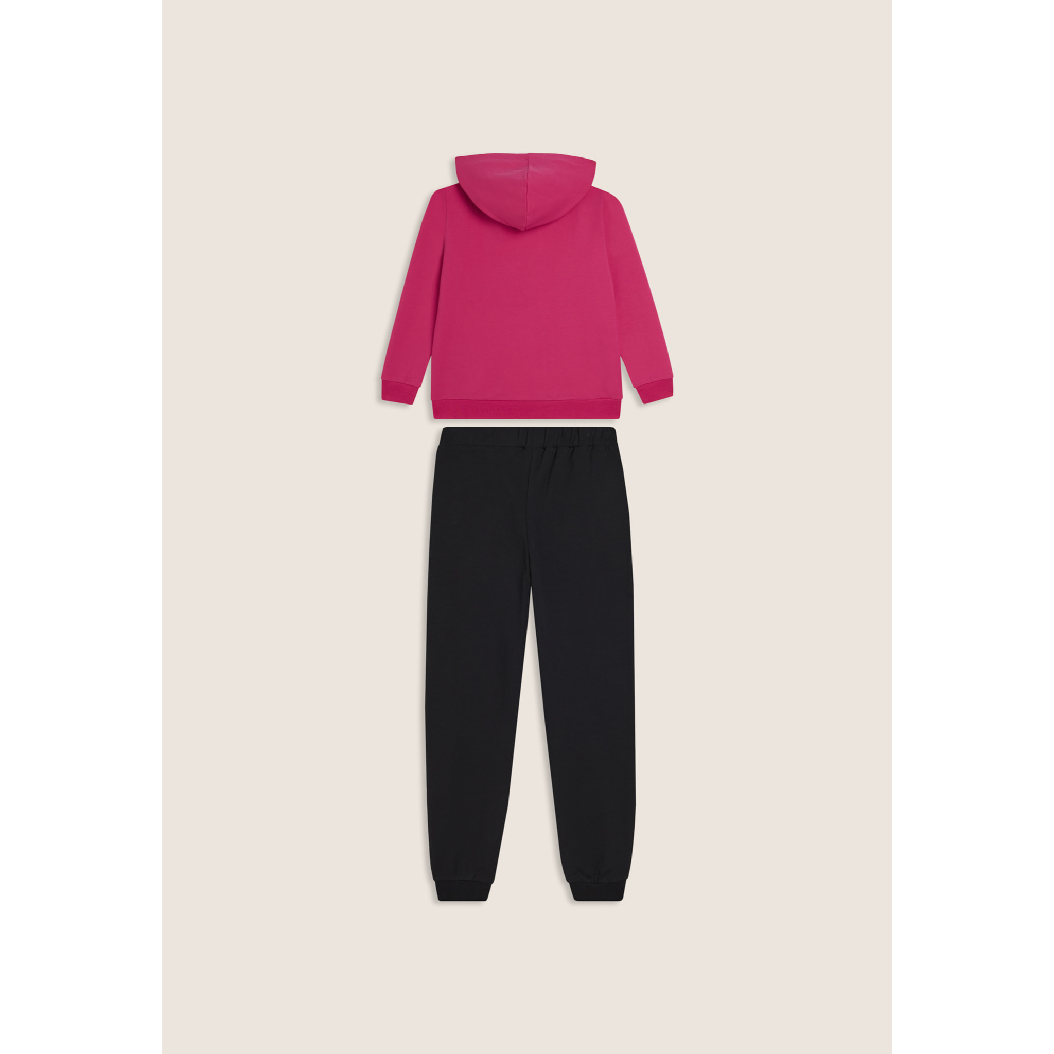 Tuta Junior full-zip con cappuccio e tasche a marsupio