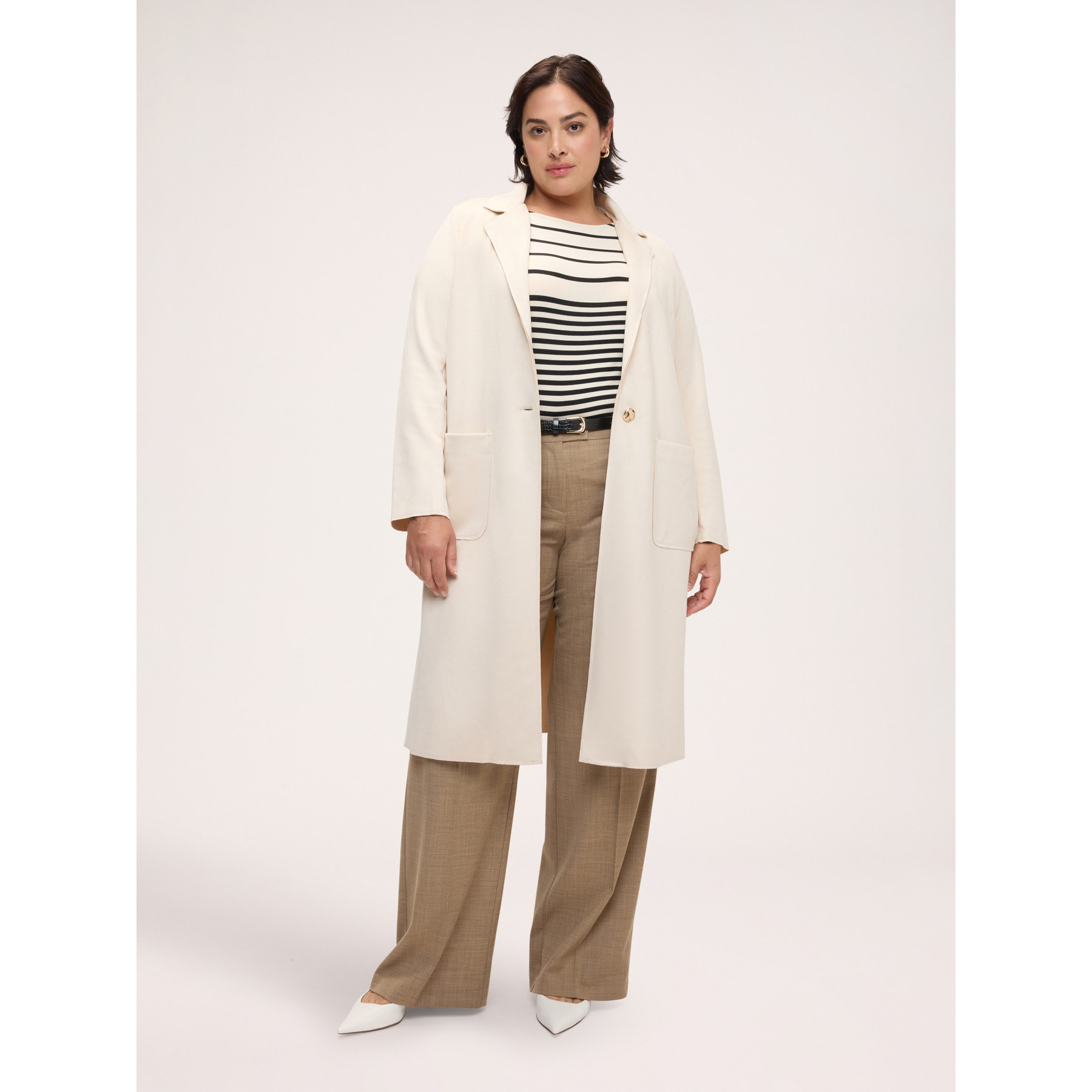 Fiorella Rubino - Abrigo ligero en tejido soft touch - Beige