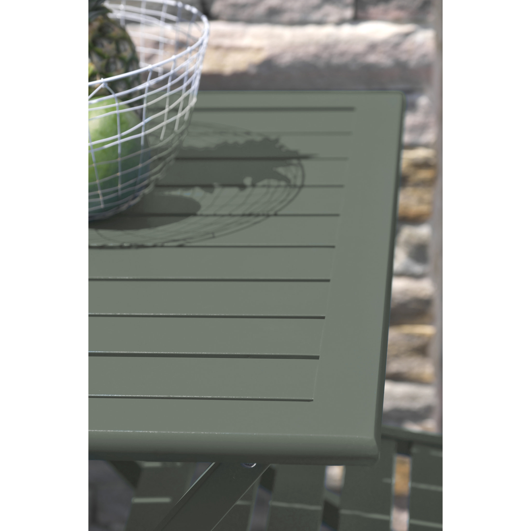 MARIUS - Table de jardin pliante en aluminium