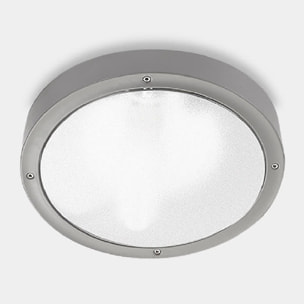 LEDS C4 Plafon ip66 basic aluminium ø260mm led 14.5w 4000k gris 1253lm