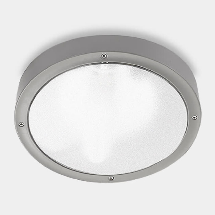 LEDS C4 Plafon ip66 basic aluminium ø260mm led 14.5w 4000k gris 1253lm