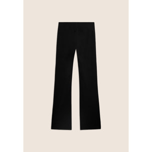 Leggings Aderenti con Fondo a Zampa e Vita Regular